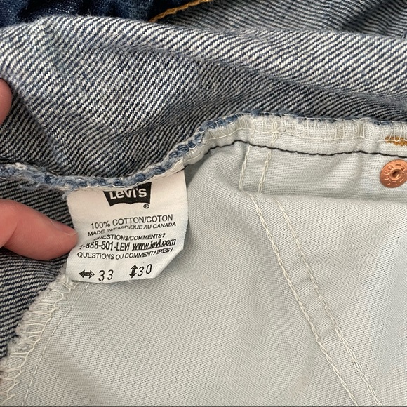 Levi’s Vintage 1990’s Orange Tab 619 Cut Off Denim Shorts - Picture 4 of 6